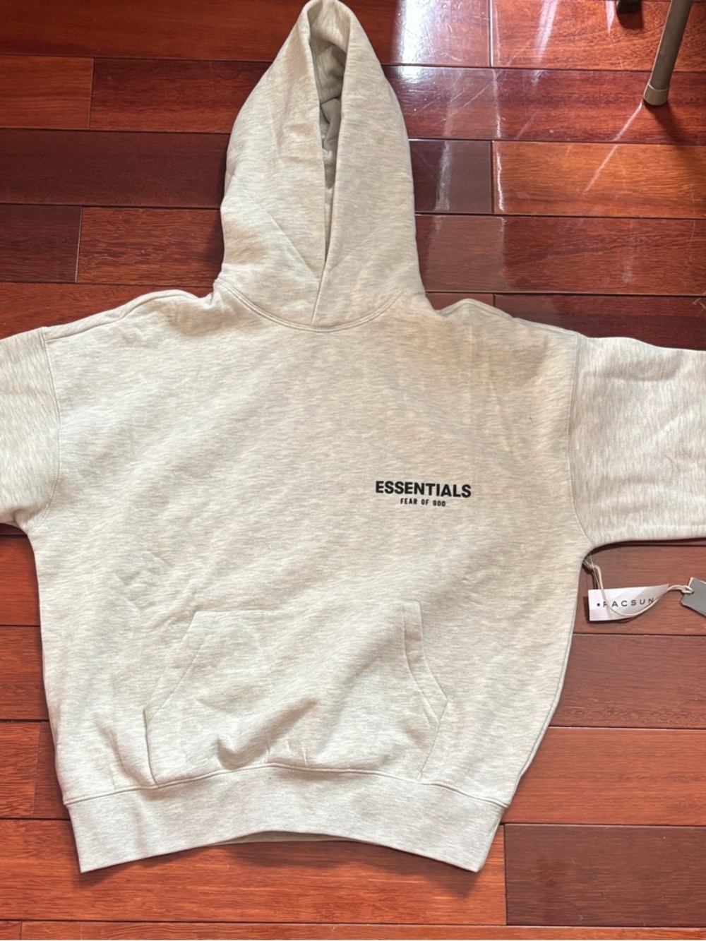 ESSENTIALS Neutral Light Gray Pullover Hoodie